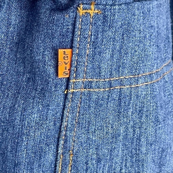 LEVI'S ORANGE TAB VINTAGE 70'S DENIM SINGLE BUTTON NOTCH COLLAR BLAZER JACKET - Picture 13 of 15